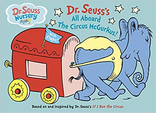 dr. seuss all aboard the circus mcGurkus children's board book cover