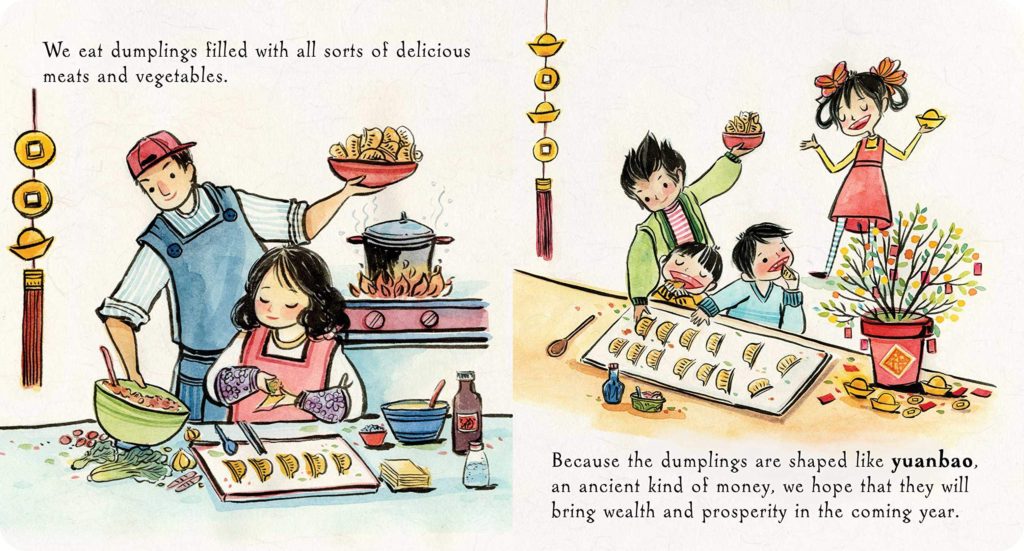 lunar new year board book illustration