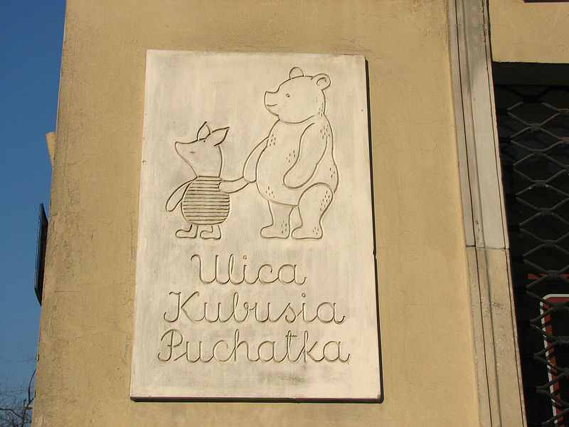 winnie the pooh street sign warsaw
