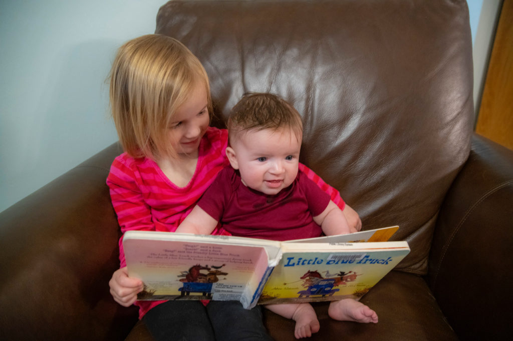 toddler and baby reading valentine's day books for babies